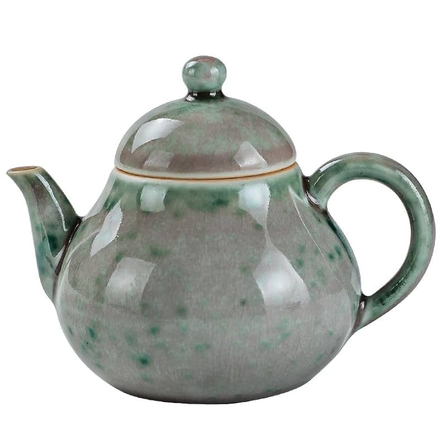 Amazon.com | 火痕流釉结晶柴烧将军壶粗陶茶壶泡茶家用柴烧小